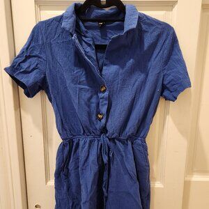 Royal Blue Woven Ladies Jumpsuit
